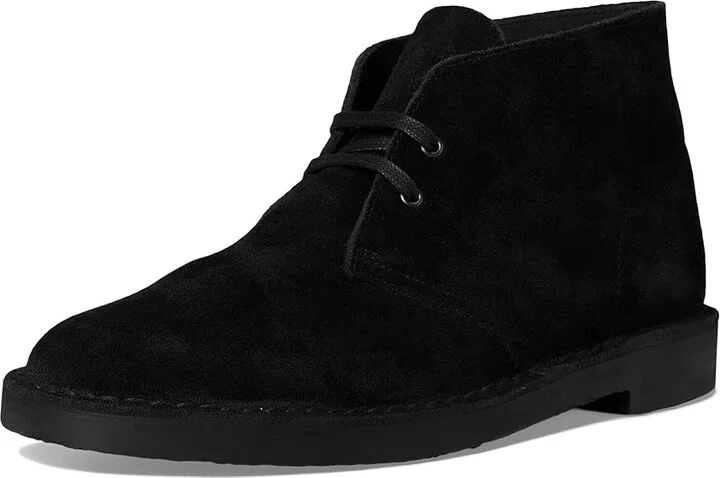 Clarks Shepton Men's Boots Black Suede : 11.5 EE - Wide, Leather - Image 5