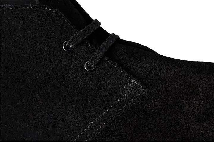 Clarks Shepton Men's Boots Black Suede : 11.5 EE - Wide, Leather - Image 7
