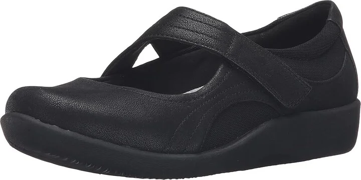 Clarks Sillian Bella Women's Shoes Black Synthetic Nubuck : 5 B - Medium - Image 2