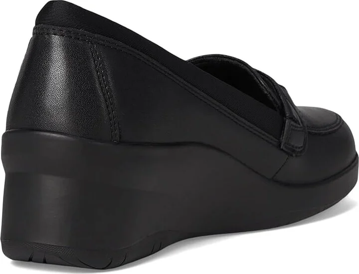 Clarks Suttyn Penny Women's Flat Shoes Black Leather : 11 B - Medium - Image 4
