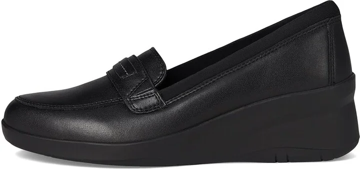 Clarks Suttyn Penny Women's Flat Shoes Black Leather : 11 B - Medium - Image 6