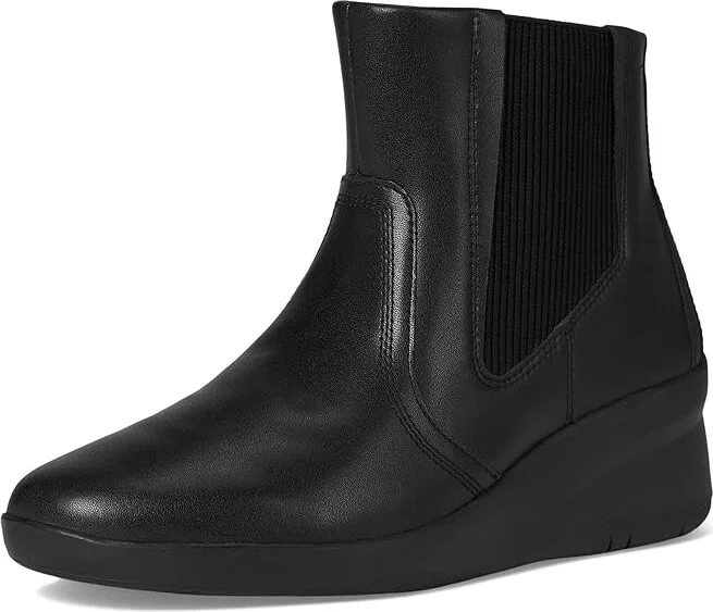Clarks Suttyn Rae Women's Boots Black Leather : 10 D - Wide, Leather/Rubber - Image 5