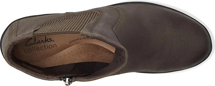 Clarks Suttyn Rae Women's Boots Slate Leather : 6.5 D - Wide, Leather/Rubber - Image 2