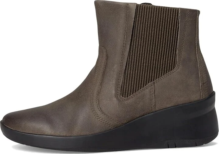 Clarks Suttyn Rae Women's Boots Slate Leather : 6.5 D - Wide, Leather/Rubber - Image 6