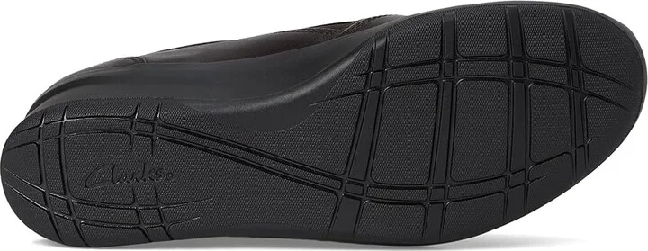 Clarks Suttyn Zip Women's Flat Shoes Chocolate Leather : 11 D - Wide, Leather/Rubber - Image 3