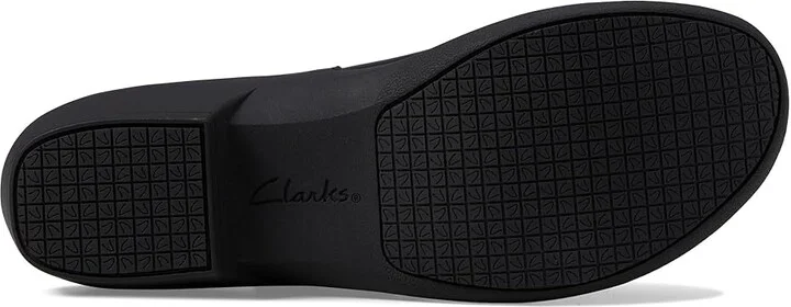 Clarks Talene Ave Women's Flat Shoes Black Leather : 8.5 B - Medium - Image 3