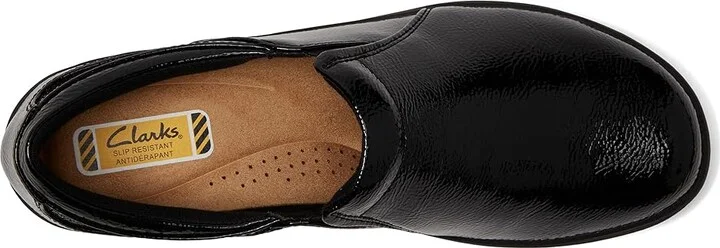 Clarks Talene Pace Women's Shoes Black Crinkle Patent Synthetic : 9 B - Medium, Leather - Image 2