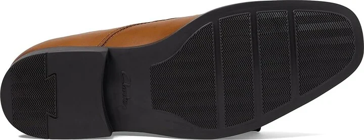 Clarks Tilden Cap Men's Shoes Dark Tan Leather : 7.5 D - Medium - Image 4