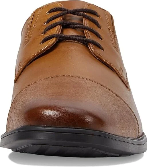 Clarks Tilden Cap Men's Shoes Dark Tan Leather : 7.5 D - Medium - Image 6