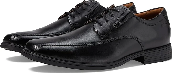Clarks Tilden Walk Men's Shoes Black : 7 D - Medium, Leather/Synthetic
