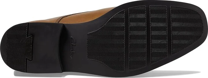 Clarks Tilden Walk Men's Shoes Dark Tan Leather : 8 D - Medium - Image 4