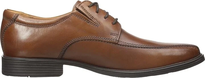 Clarks Tilden Walk Men's Shoes Dark Tan Leather : 8 D - Medium - Image 8
