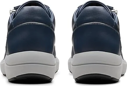 Clarks Tivoli Zip Women's Shoes Navy Combi Leather : 6.5 C - Wide - Image 3