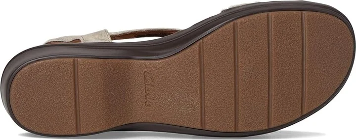 Clarks Tuleah Cross Women's Sandals Metallic Leather : 9 B - Medium - Image 3