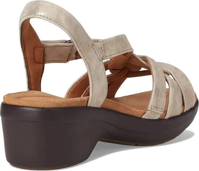 Clarks Tuleah Cross Women's Sandals Metallic Leather : 9 B - Medium - Image 4