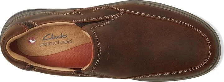 Clarks Un Briley Step Men's Lace Up Wing Tip Shoes Beeswax Leather : 7 EE - Wide - Image 2