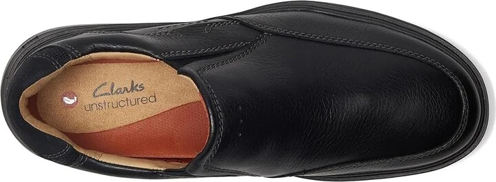 Clarks Un Briley Step Men's Lace Up Wing Tip Shoes Black Leather : 7.5 EE - Wide - Image 2
