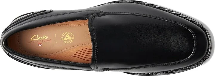 Clarks Un Hugh Step Men's Shoes Black Leather : 10 D - Medium - Image 2
