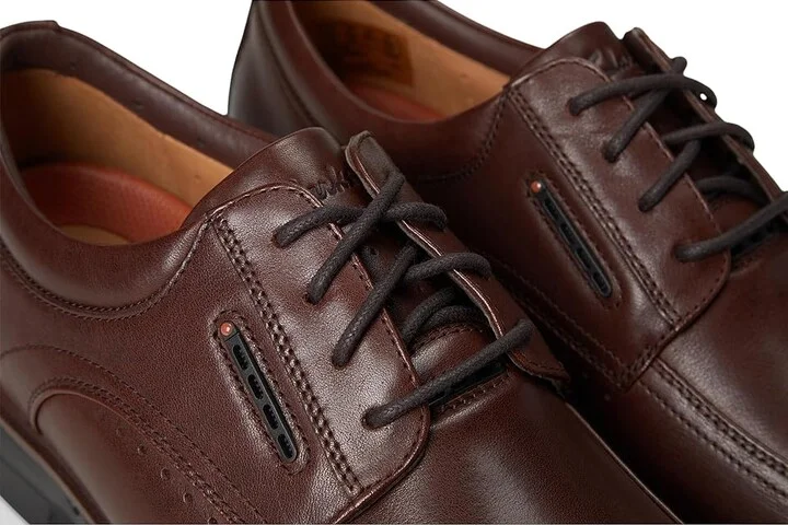 Clarks Un Kendric Way Men's Lace Up Wing Tip Shoes Mahogany Leather : 8.5 EE - Wide - Image 7