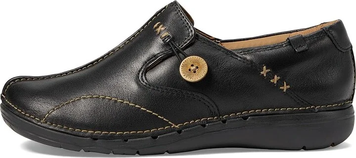 Clarks Un.loop Women's Slip on Shoes Black Leather : 5 B - Medium, Full Grain leather - Image 7