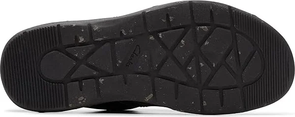Clarks Walkford Band Men's Sandals Black Leather : 8 D - Medium - Image 3