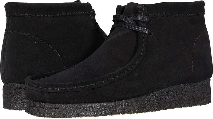 Clarks Wallabee Boot Men's Lace-up Boots Black Suede : 8 D - Medium, Leather/Suede