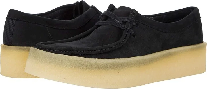 Clarks Wallabee Cup Women's Shoes Black Nubuck : 5.5 B - Medium, Suede