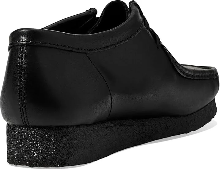 Clarks Wallabee Men's Shoes Black Leather 1 : 10 D - Medium - Image 4