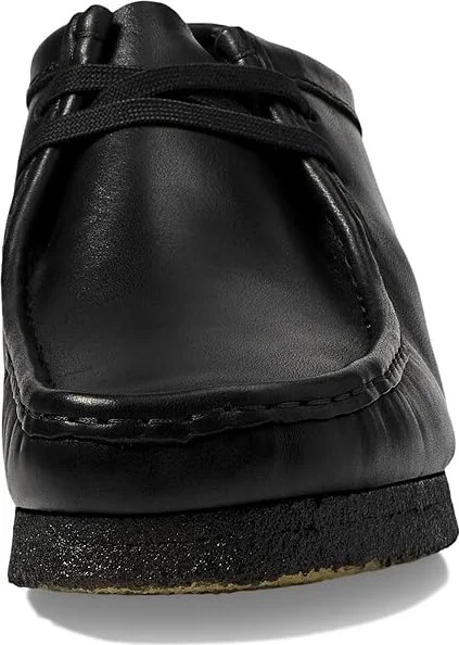 Clarks Wallabee Men's Shoes Black Leather 1 : 10 D - Medium - Image 5