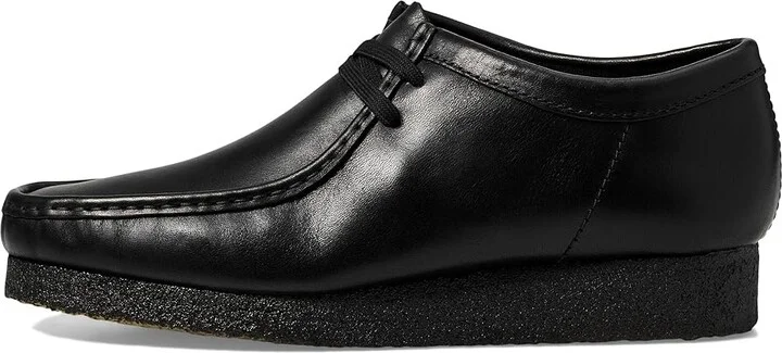 Clarks Wallabee Men's Shoes Black Leather 1 : 10 D - Medium - Image 6