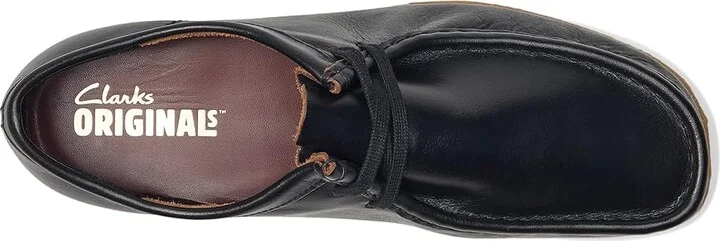 Clarks Wallabee Men's Shoes Black Smooth : 10 D - Medium, Leather/Suede - Image 2