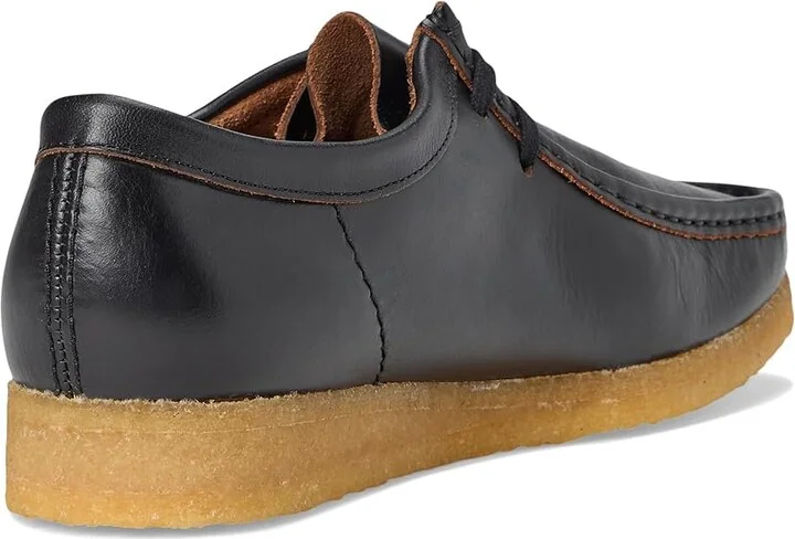 Clarks Wallabee Men's Shoes Black Smooth : 10 D - Medium, Leather/Suede - Image 4