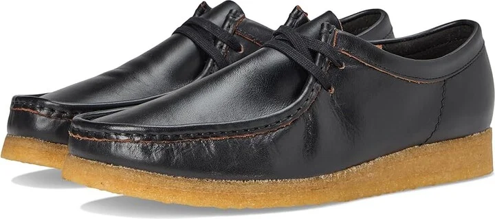 Clarks Wallabee Men's Shoes Black Smooth : 10 D - Medium, Leather/Suede