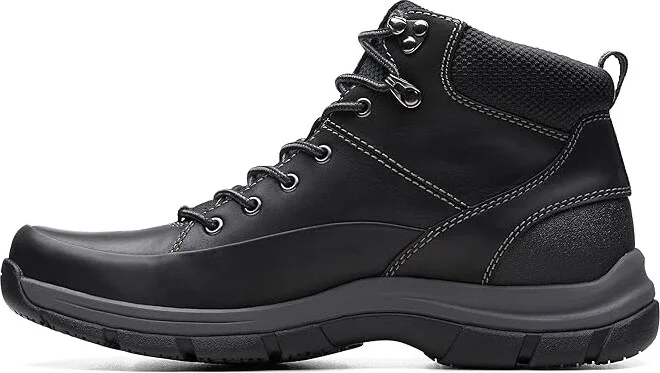 Clarks Walpath Mid Men's Boots Black Leather : 13 D - Medium - Image 5
