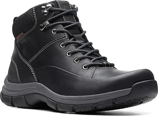 Clarks Walpath Mid Men's Boots Black Leather : 13 D - Medium