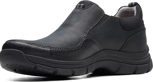 Clarks Walpath Step Men's Lace-up Boots Black Leather : 8 D - Medium, Leather/Rubber