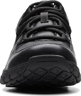 Clarks Wave Range Women's Shoes Black Leather : 7 D - Wide - Image 2