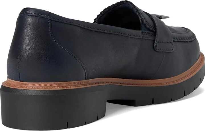 Clarks Westlynn Bella Women's Flat Shoes Navy Leather : 6.5 B - Medium - Image 4