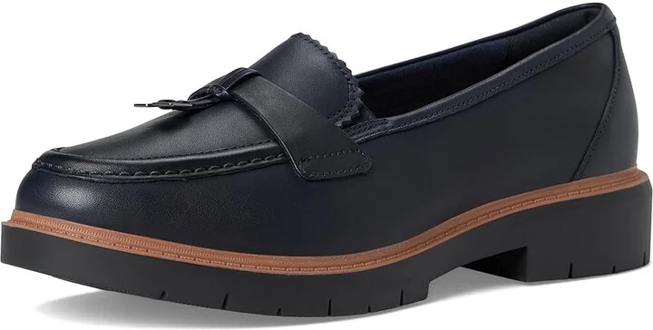 Clarks Westlynn Bella Women's Flat Shoes Navy Leather : 6.5 B - Medium - Image 5