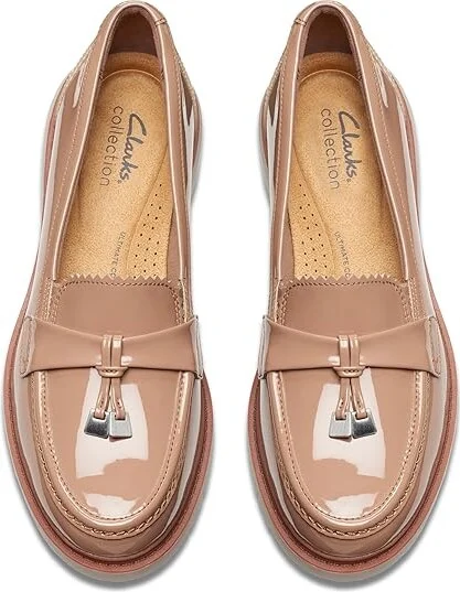 Clarks Westlynn Bella Women's Flat Shoes Warm Beige Synthetic : 7 B - Medium, Leather - Image 2