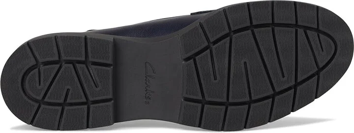 Clarks Westlynn Glow Women's Flat Shoes Navy Leather : 8 B - Medium - Image 3