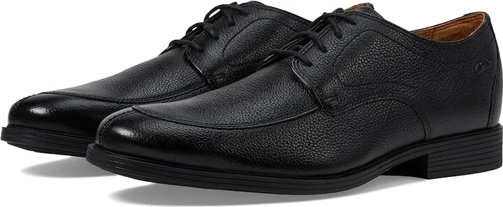 Clarks Whiddon Apron Men's Lace Up Wing Tip Shoes Black Tumbled : 8 D - Medium, Leather