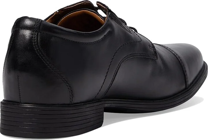 Clarks Whiddon Cap Men's Shoes Black Leather : 7.5 D - Medium - Image 4