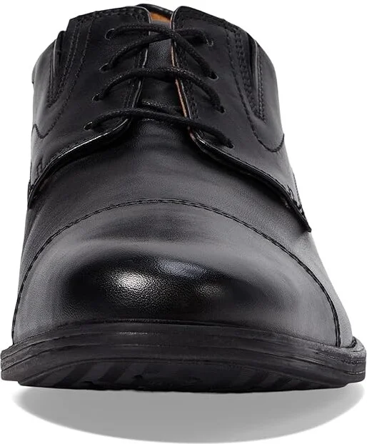 Clarks Whiddon Cap Men's Shoes Black Leather : 7.5 D - Medium - Image 5