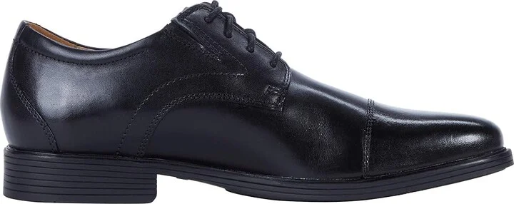 Clarks Whiddon Cap Men's Shoes Black Leather : 7.5 D - Medium - Image 7