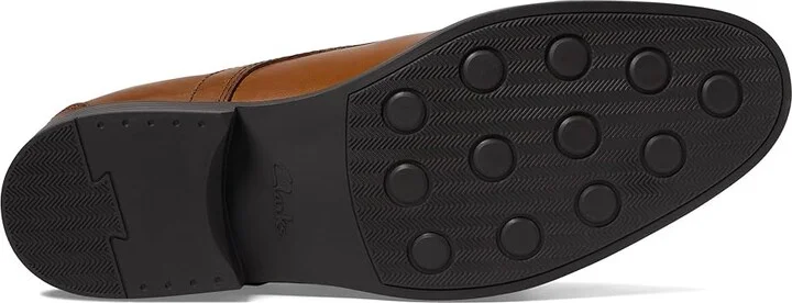 Clarks Whiddon Cap Men's Shoes Dark Tan Leather : 7 D - Medium - Image 3