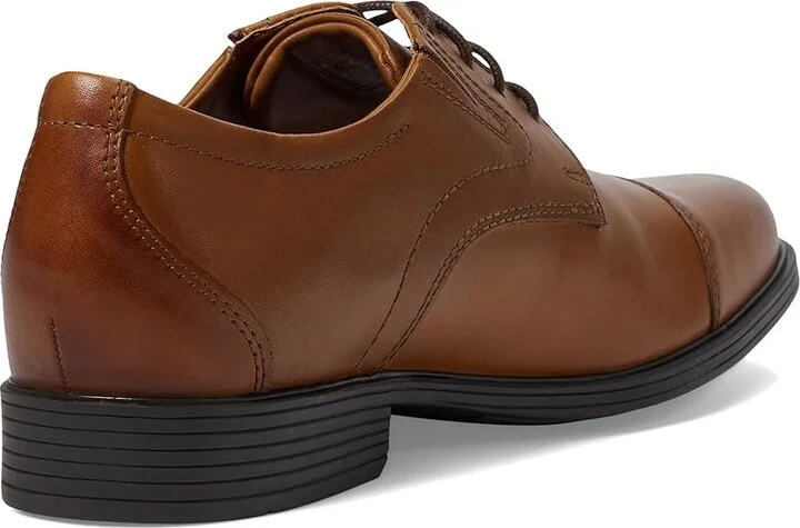 Clarks Whiddon Cap Men's Shoes Dark Tan Leather : 7 D - Medium - Image 4