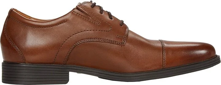 Clarks Whiddon Cap Men's Shoes Dark Tan Leather : 7 D - Medium - Image 7