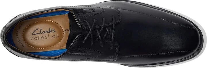 Clarks Whiddon Pace Men's Shoes Black Leather : 7 D - Medium - Image 2