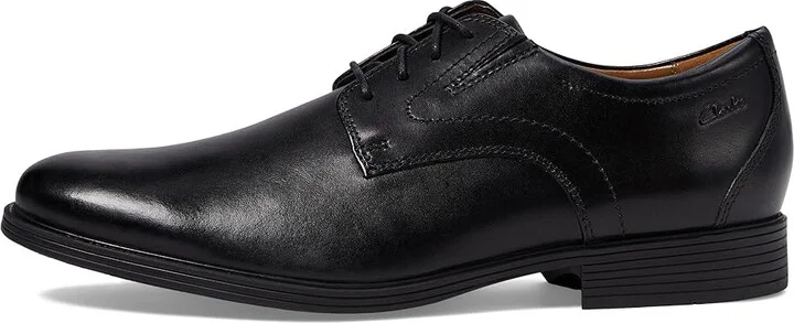 Clarks Whiddon Plain Men's Shoes Black Leather : 7 D - Medium - Image 6